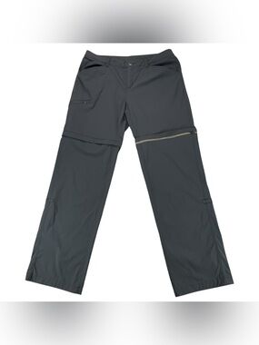 Patagonia Women 12 Gray Convertible Hiking Pants Zip Off Shorts Stretch Outdoor